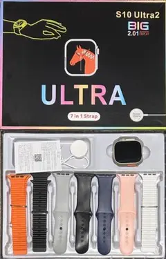 S10 ULTRA2 バンド7本付属 ワイヤレス充電 HD画面 49mm