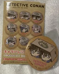 名探偵コナン ついせきちゅう缶バッジ 蘭＆新一