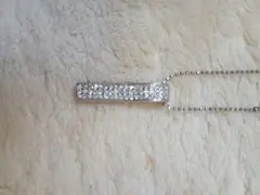 クリスタルストーン ネックレス ストレートバー型