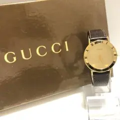 GUCCI グッチ 腕時計 3000.2.M ラウンド QZ ゴールド メンズ