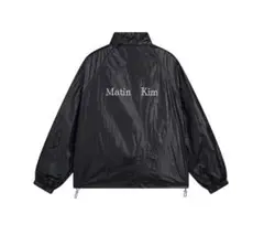 MATIN KIM LOGO COATING JUMPER IN BLACK