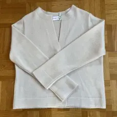 【HUMAN WOMAN】ヒューマンウーマン ウールカシミヤクルーカーディガン