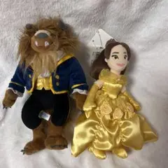 美女と野獣　ぬいぐるみバッジ　ぬいば　マスコット　キーホルダー　ベル　ディズニー
