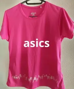 asics ピンク Tシャツ Mサイズ
