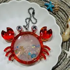 レジンカニ型キーホルダー