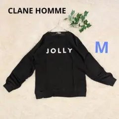 CLANE HOMME ロゴ スウェット トレーナー 裏起毛 S 男女兼用