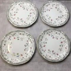 ノリタケ花柄波型皿4枚セット　 中古品