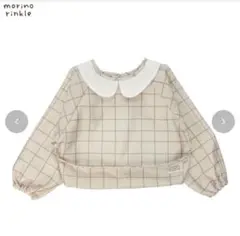 新品未使用　しまむら　ベビー　長袖エプロン（モリノリンクル）