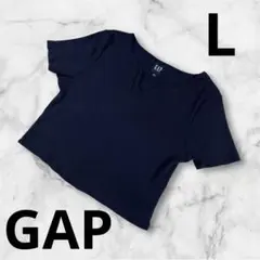 『GAP』レディース　カットソー　ショートTシャツ ネイビー L サイズ