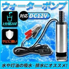 水中ポンプ 12V バッテリー 給電 小型 水槽 給水 排水 ワニ口 クリップ