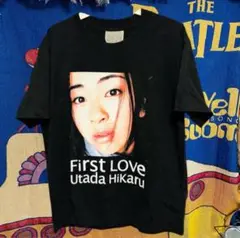 宇多田ヒカル　Tシャツ メンズ　半袖　ミュージシャン　顔写真　リプリント