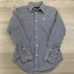 $ Ralph Lauren スリムフィットシャツ ネイビー/ホワイト