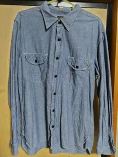 Lee デニムブルー 長袖シャツ XL　リー　シャンブレー