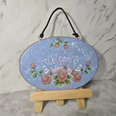 トールペイント作品（ウェルカムボード・花・リボン）