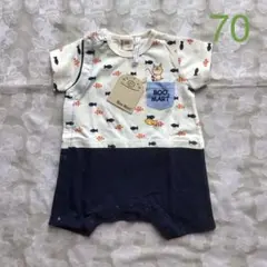 Boo Mart 魚プリントロンパース 70