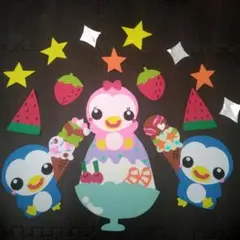 壁面飾り⭐アイスクリーム⭐8月
