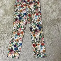 ☆ザラウーマン　ボダニカル総柄タックパンツ　フラワー総柄　S