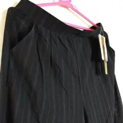 【タグ付き】ストライプ ガウチョパンツ さらさら 涼感
