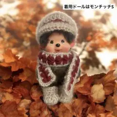 【キャスケット、ハートマフラー、ニットブーツ】３点セット モンチッチS