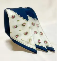★新品未使用！シール付き★ROYAL DOULTON 大判ハンカチ ネイビー