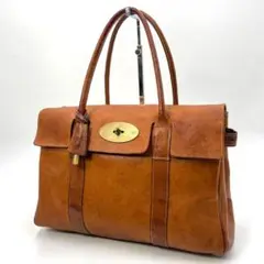 MULBERRY ベイズウォーター ハンドバッグ ターンロック ブラウン