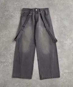 「美品」ADRER サスペンダーデニム　グレー　M