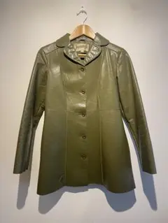 最終値下げ! オリーブ色・豚革ロングジャケット / 40size