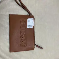 GUESS? ブラウン クラッチバッグ MW173