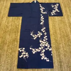 紺色 ツタ模様 訪問着