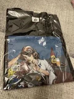 【新品未使用】ヱビス 荒木飛呂彦描き下ろしデザイン Tシャツ　XLサイズ　黒