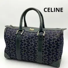 CELINE 総柄 デニム ハンドバッグ ミニボストンバッグ セリーヌ