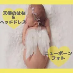 天使のはね　羽　ニューボーンフォト　ハーフバースデー　記念写真　寝相アート