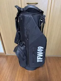 TFW49 ゴルフキャディーバック　ブラック×ブラック　希少カラー TFW49 キャディバッグ ゴルフバッグ 9インチ LEATER CADDIE BAG