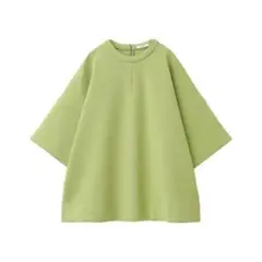 CLANE BULKY LINE HALF SLEEVE TOPS GREEN