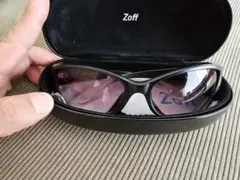 Zoffサングラス　フレームブラックグラデーション　レンズパープルグラデーション