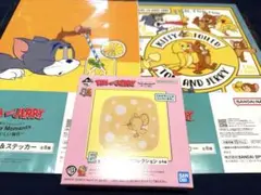 トムとジェリー一番くじ おいしい毎日 ジェリーお皿andポスター＆ステッカー2種
