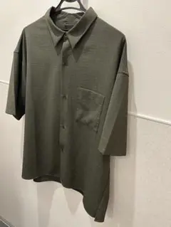 ビームス　オリーブグリーン 半袖シャツ　XL
