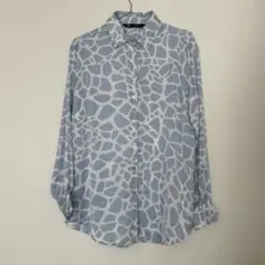 美品 ZARA ザラ アニマル プリント シャツ 訳あり M L 個性的