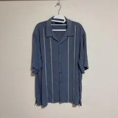 キューバシャツ　シルク　古着