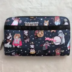 LeSportsac レスポ 動物柄 長財布 ネイビー 未使用