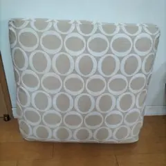 フクラ　ジャンボ円形パターン クッション ベージュ