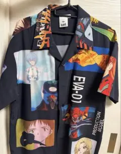 X-girl × EVANGELION OPEN COLLAR SHIRT