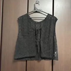 talbyyumi ブラックレースベスト 50cm x 55cm