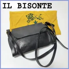 イルビゾンテ IL BISONTE ショルダーバッグ レザー ブラック