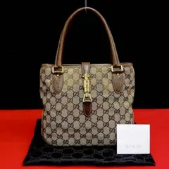 未使用保管品 袋付き グッチ ジャッキー金具 ミニ トートバッグ ハンドバッグ
