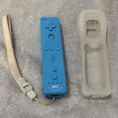 Wiiリモコンプラス ライトブルー シリコンケース付き 動作未確認