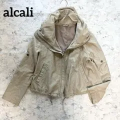 alcali◆メルローズ シャカシャカジャンパー ベージュ ショート丈 ドロスト