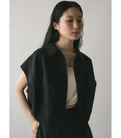 フォルムショートベスト　STYLEMIXER 黒