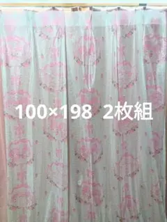 マイメロディ　レースカーテン2枚組　100cm×198cm