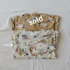 プチバトー ロンパース2点 74cm